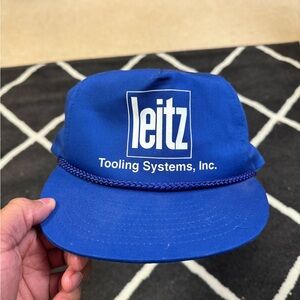 Blue retro truckers hat